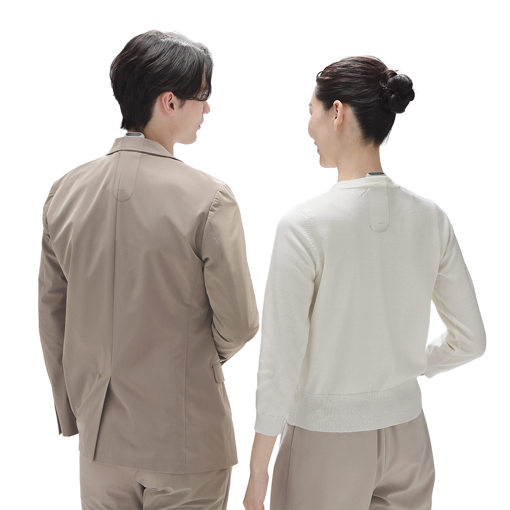 REON POCKET 6を装着する男女のイメージ。アジャスタブルを装着する男性と、ショートを装着する女性。
